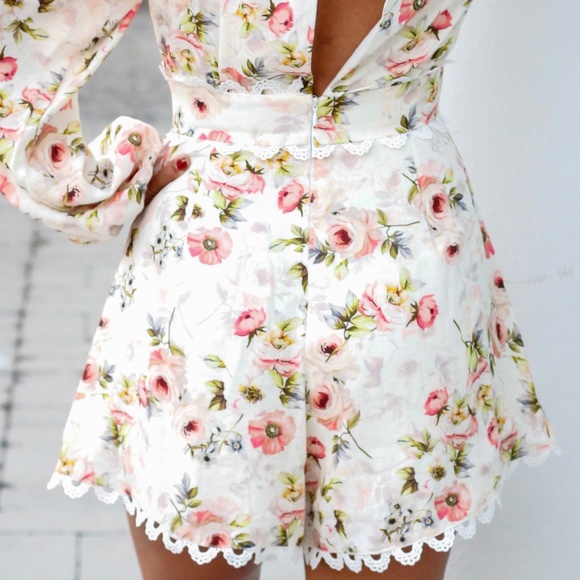 2 - FLORAL LONG SLEEVE ROMPER - Picture 7 of 9
